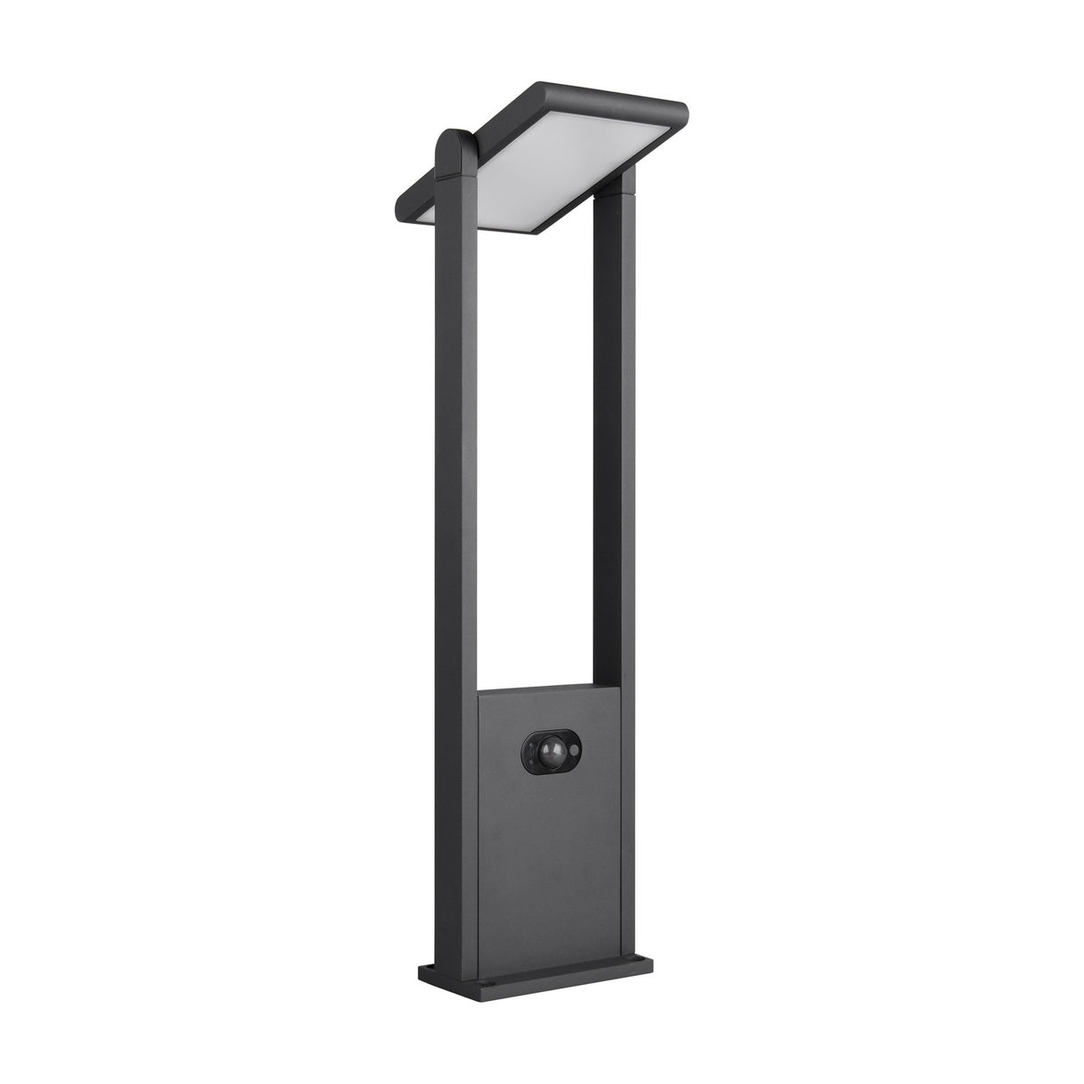 Malawi Solar LED Grey PIR Lamp Post – Anthracite