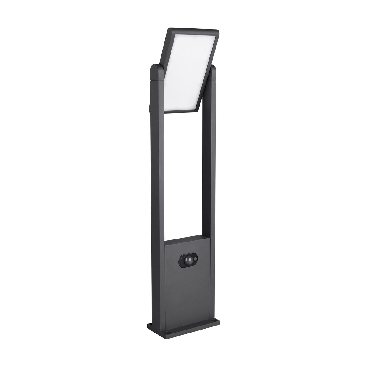 Malawi Solar LED Grey PIR Lamp Post – Anthracite