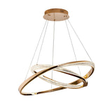 Orbitas Dimmable LED 2-Rings Circular Suspension Light 68W 3000K - Rose Gold