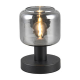Mataro Glass Table Lamp – Matt Black
