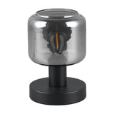 Mataro Glass Table Lamp – Matt Black
