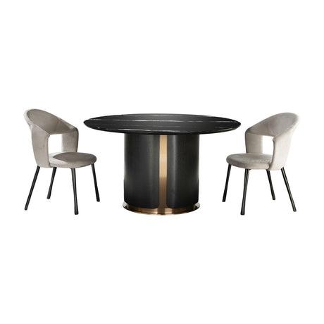 Zolo Dining Table - Dark Oak and Black