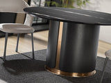 Zolo Dining Table - Dark Oak and Black