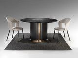 Zolo Dining Table - Dark Oak and Black