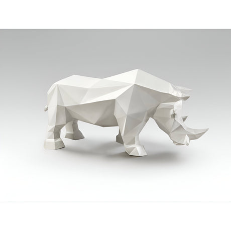 Future White Outdoor Rhinoceros Figurine - 47cm