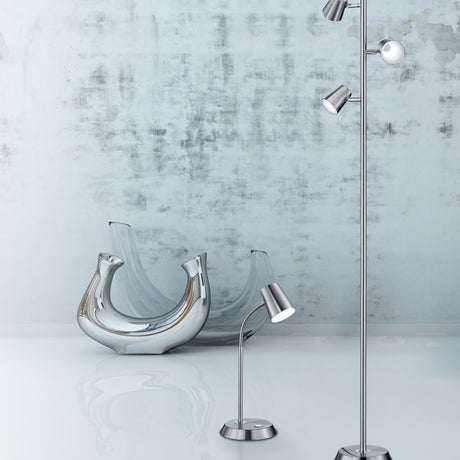 Narcos LED Glass Table Lamp – Satin Nickel