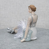 Gatsby Girls Evelyn Sitting Flapper Resin Figurine - Silver