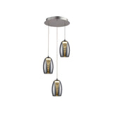 Nebula 3 Light LED Glass Cluster Pendant 25W 3000K - Transparent