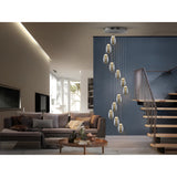 Nebula 12 Light LED Glass Cluster Pendant 60W 3000K - Chrome