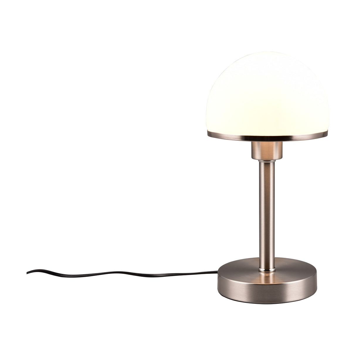 Joost II Glass Table Lamp – Satin Nickel