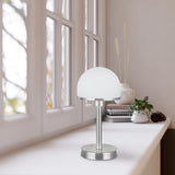 Joost II Glass Table Lamp – Satin Nickel