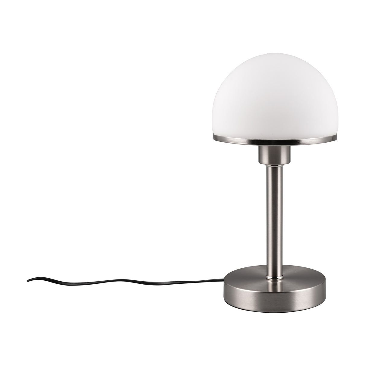 Joost II Glass Table Lamp – Satin Nickel