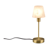 Luis II Glass Table Lamp – Satin Brass