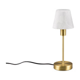 Luis II Glass Table Lamp – Satin Brass
