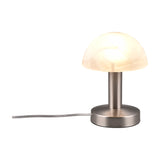 Fynn II Glass Table Lamp – Satin Nickel
