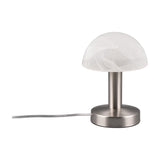 Fynn II Glass Table Lamp – Satin Nickel