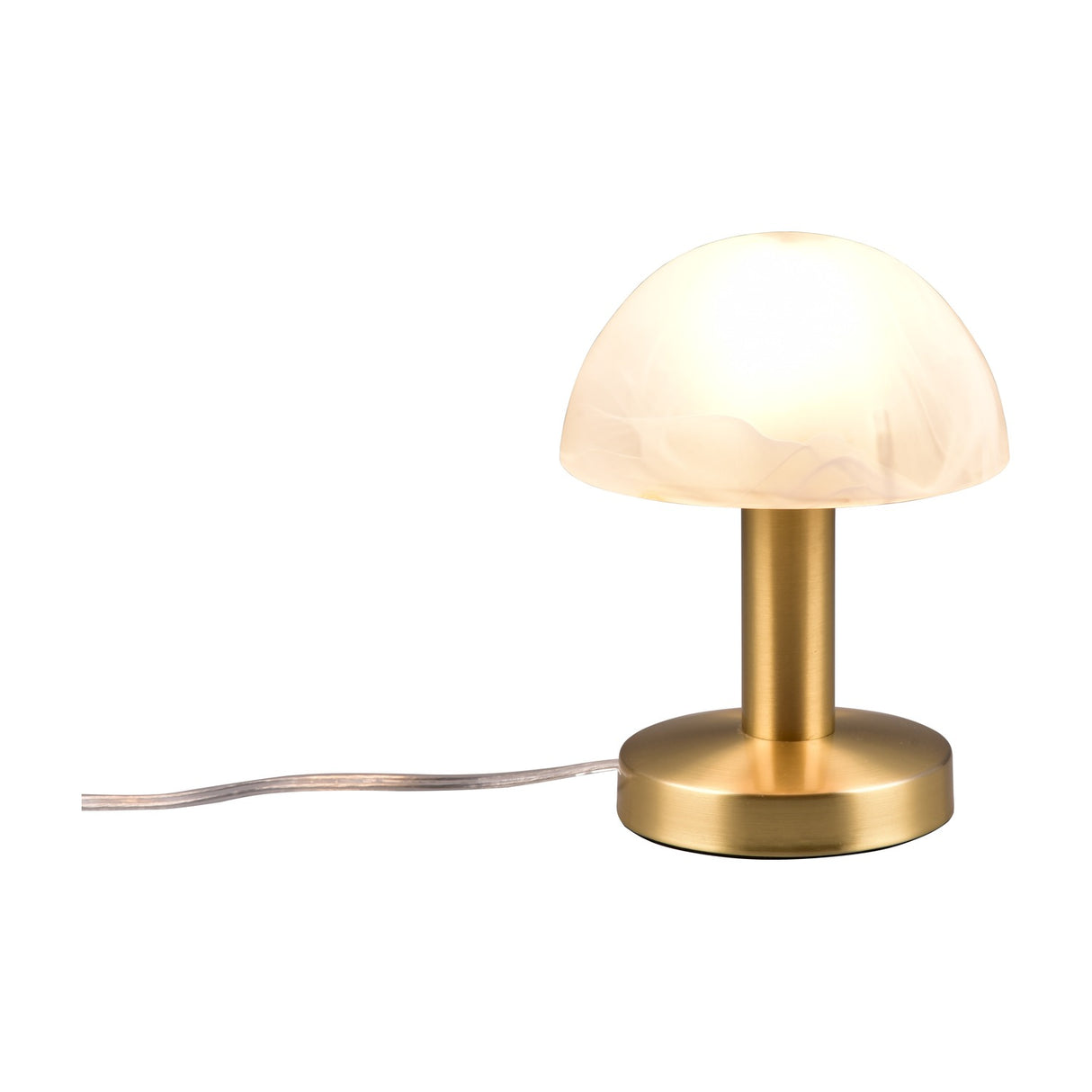 Fynn II Glass Table Lamp – Satin Brass