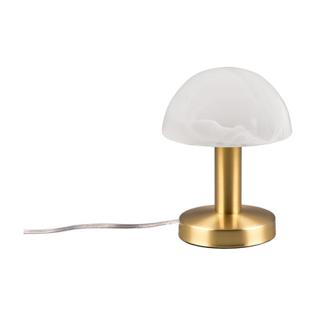 Fynn II Glass Table Lamp – Satin Brass