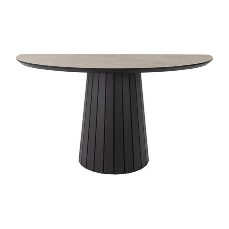 Koria Console Table - Stone and Black