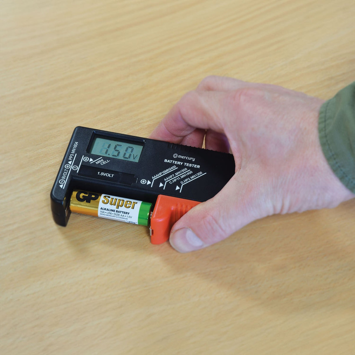 Mercury Universal Digital Battery Tester with LCD