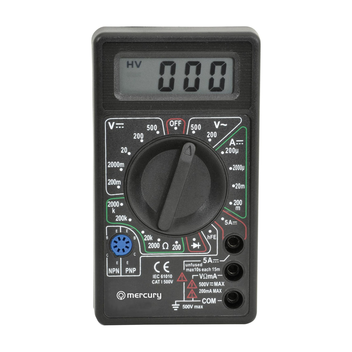 Mercury MTB02 Digital Multimeter with Transistor Test
