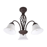 Rustica 3 Light Glass Ceiling Light – Rust