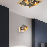 Bell 4 Light Wooden Ceiling Light – Antique Nickel