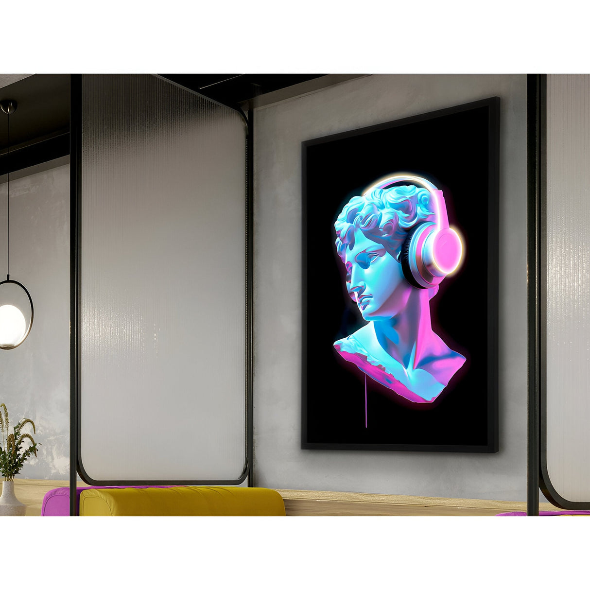 Busto Cyan Bust LED Photography -  80x120