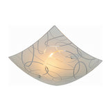 Spirelli Glass Ceiling Light – White