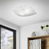 Spirelli Glass Ceiling Light – White