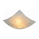 Spirelli 2 Light Glass Ceiling Light – White