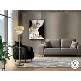 Tiara Glass Floor Lamp - Chrome/Gold