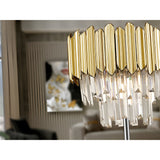 Tiara Glass Floor Lamp - Chrome/Gold