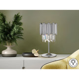 Tiar Glass Table Lamp - Chrome