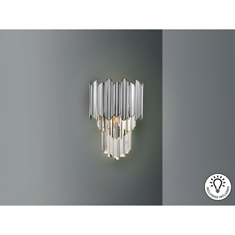 Tiara LED Wall Light 10W 3000K - Transparent/Chrome