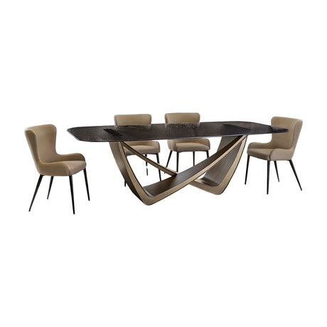 Genesis Dining Table - Bronze and Grey