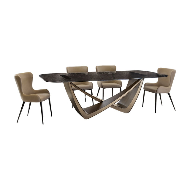 Genesis Dining Table - Bronze and Grey