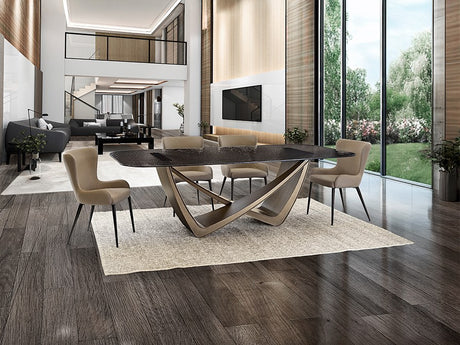 Genesis Dining Table - Bronze and Grey