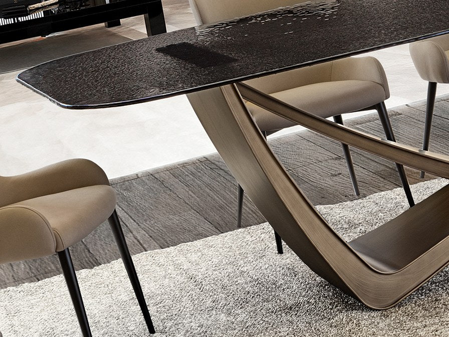 Genesis Dining Table - Bronze and Grey
