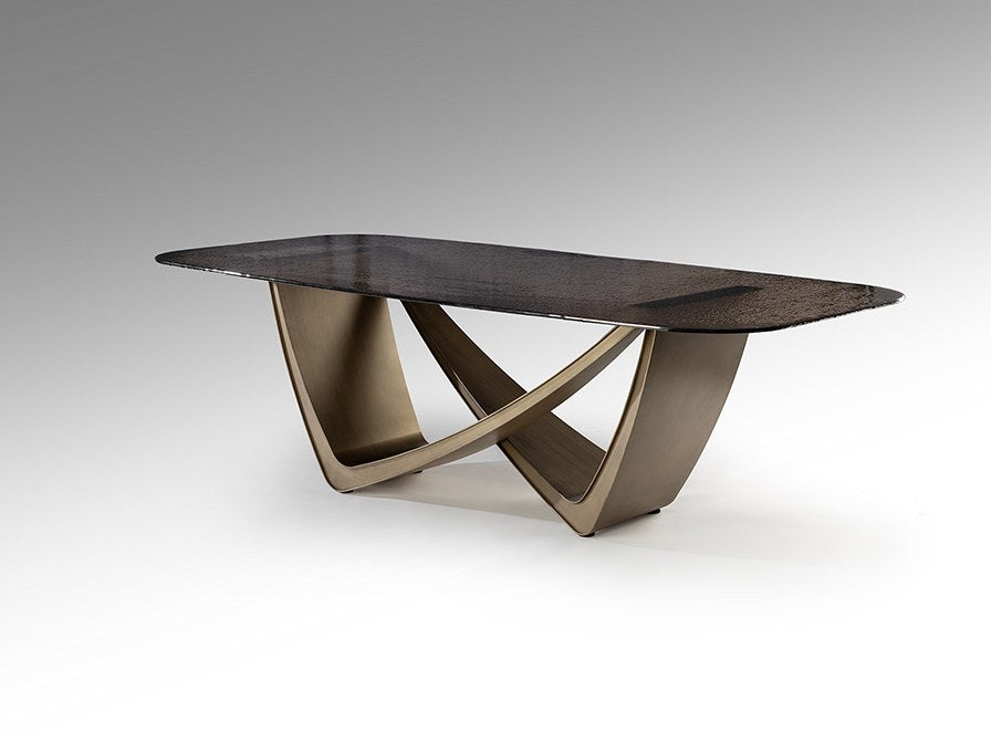 Genesis Dining Table - Bronze and Grey
