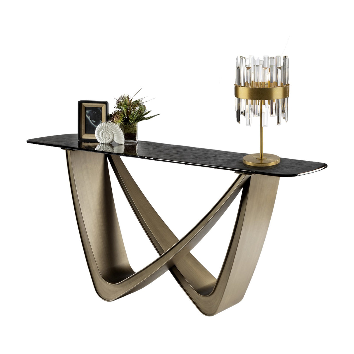 Genesis Console Table - Bronze and Grey