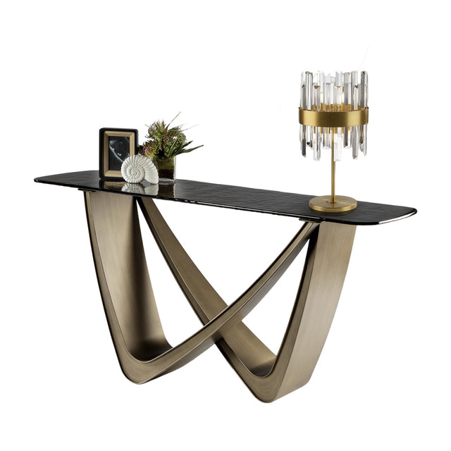 Genesis Console Table - Bronze and Grey
