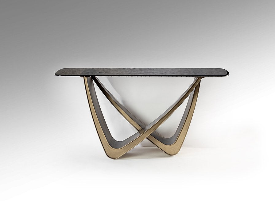 Genesis Console Table - Bronze and Grey