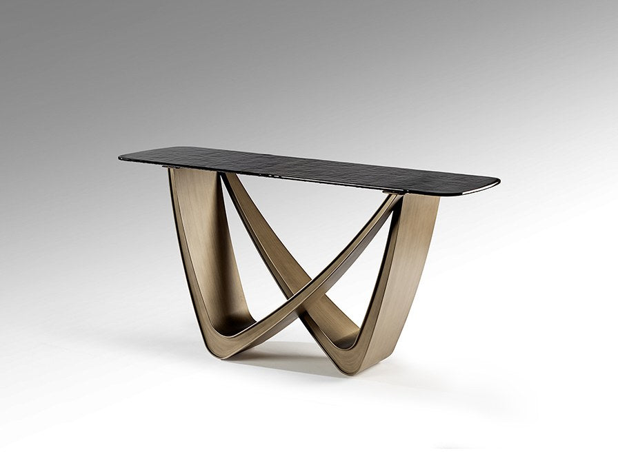 Genesis Console Table - Bronze and Grey