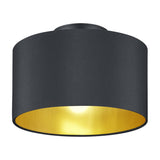 Hostel 2 Light Round Ceiling Light – Matt Black