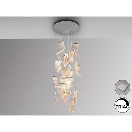 Velos 24 Light Dimmable LED Cluster Pendant - Rose Gold (With Remote Control)