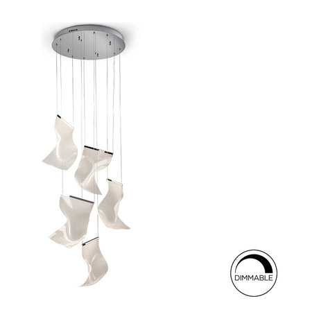 Velos 5 Light LED Pendant - Chrome