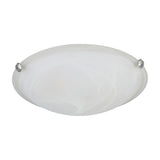 Adrian 2 Light Glass Ceiling Light – Satin Nickel