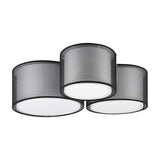 Burton 3 Light Round Ceiling Light – Matt Black