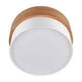 Seasons 2 Light Round White Ceiling Light – Satin Nickel